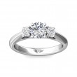 FlyerFit® 14K White Gold Three Stone Engagement Ring