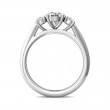 FlyerFit® 14K White Gold Three Stone Engagement Ring