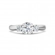 FlyerFit® 14K White Gold Three Stone Engagement Ring