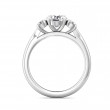 FlyerFit® 14K White Gold Three Stone Engagement Ring