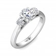 FlyerFit® 14K White Gold Three Stone Engagement Ring