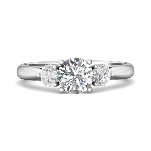 FlyerFit&reg; Platinum Three Stone Engagement Ring