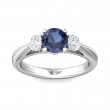 FlyerFit® 14K White Gold Three Stone Engagement Ring