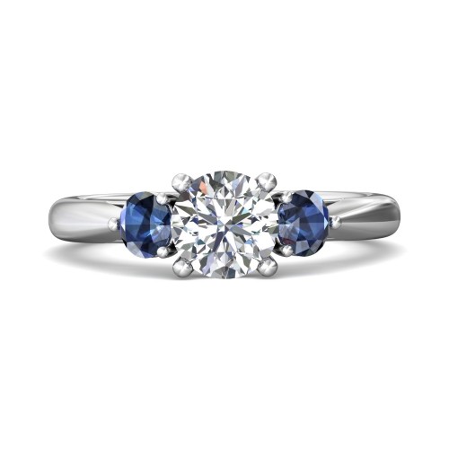 FlyerFit&reg; Platinum Three Stone Engagement Ring