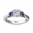 FlyerFit® Platinum Three Stone Engagement Ring