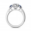 FlyerFit® Platinum Three Stone Engagement Ring