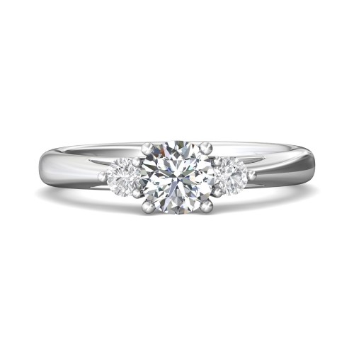 FlyerFit&reg; Platinum Three Stone Engagement Ring