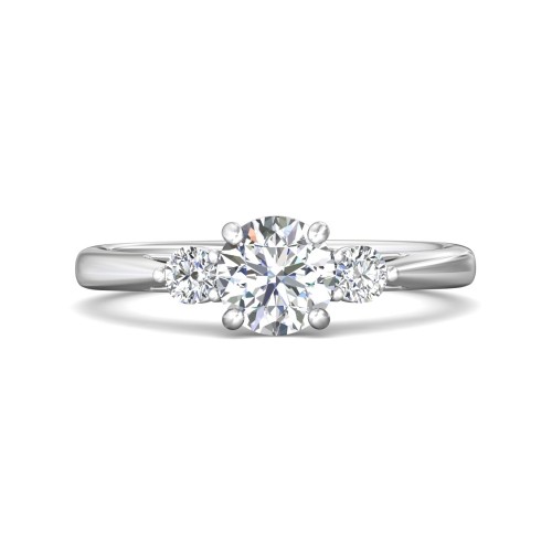 FlyerFit® Platinum Three Stone Engagement Ring
