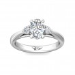 FlyerFit® 14K White Gold Three Stone Engagement Ring