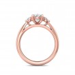 FlyerFit® 14K Pink Gold Three Stone Engagement Ring