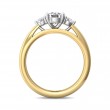 FlyerFit® 14K Yellow and 14K White Gold Three Stone Engagement Ring