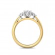 FlyerFit® 14K Yellow and 14K White Gold Three Stone Engagement Ring