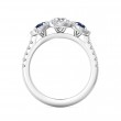 FlyerFit® 14K White Gold Three Stone Engagement Ring