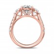FlyerFit® 14K Pink Gold Three Stone Engagement Ring