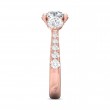 FlyerFit® 14K Pink Gold Three Stone Engagement Ring