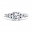 FlyerFit® Platinum Three Stone Engagement Ring