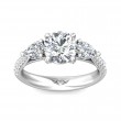 FlyerFit® Platinum Three Stone Engagement Ring