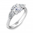 FlyerFit® Platinum Three Stone Engagement Ring