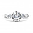 FlyerFit® 14K White Gold Three Stone Engagement Ring