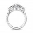 FlyerFit® 14K White Gold Three Stone Engagement Ring