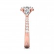 FlyerFit® 14K Pink Gold Three Stone Engagement Ring