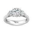 FlyerFit® 14K White Gold Three Stone Engagement Ring