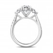 FlyerFit® 14K White Gold Three Stone Engagement Ring