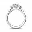 FlyerFit® 18K White Gold Three Stone Engagement Ring