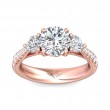 FlyerFit® 14K Pink Gold Three Stone Engagement Ring