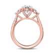FlyerFit® 14K Pink Gold Three Stone Engagement Ring