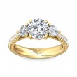 FlyerFit® 14K Yellow Gold Three Stone Engagement Ring