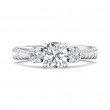 FlyerFit® Platinum Three Stone Engagement Ring