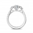 FlyerFit® Platinum Three Stone Engagement Ring