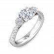 FlyerFit® Platinum Three Stone Engagement Ring