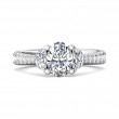 FlyerFit® Platinum Three Stone Engagement Ring