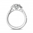FlyerFit® Platinum Three Stone Engagement Ring