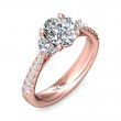 FlyerFit® 14K Pink Gold Three Stone Engagement Ring