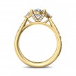 FlyerFit® 18K Yellow Gold Three Stone Engagement Ring
