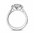 FlyerFit® 14K White Gold Three Stone Engagement Ring