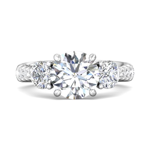 FlyerFit&reg; Platinum Encore Engagement Ring