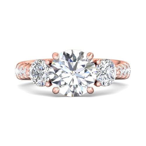 FlyerFit&reg; 18K Pink Gold Encore Engagement Ring