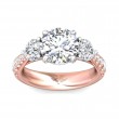 FlyerFit® 18K Pink Gold Shank And White Gold Top Encore Engagement Ring