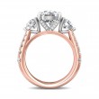 FlyerFit® 18K Pink Gold Shank And White Gold Top Encore Engagement Ring
