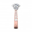 FlyerFit® 18K Pink Gold Shank And White Gold Top Encore Engagement Ring