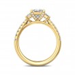 FlyerFit® 18K Yellow Gold Three Stone Engagement Ring