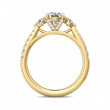 FlyerFit® 14K Yellow Gold Three Stone Engagement Ring