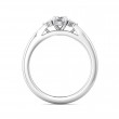 FlyerFit® Platinum Three Stone Engagement Ring