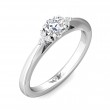 FlyerFit® Platinum Three Stone Engagement Ring