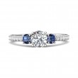 FlyerFit® Platinum Three Stone Engagement Ring