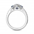 FlyerFit® Platinum Three Stone Engagement Ring